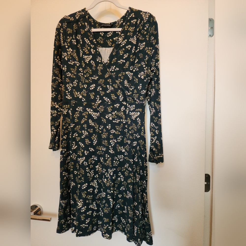 41 Hawthorn Dark Green Floral Long Sleeve Dress from Stitchfix